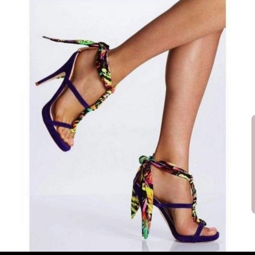Colin Stuart Velvet Strappy Heel